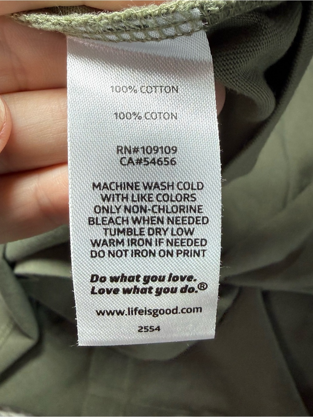 New Life Is Good Crusher Tee Mens Size Large Cotton Green “Just Add Coffee” - Picture 8 of 9